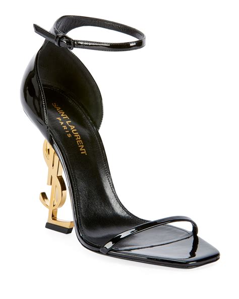 ysl logo shoe on fot|YSL open toe heels.